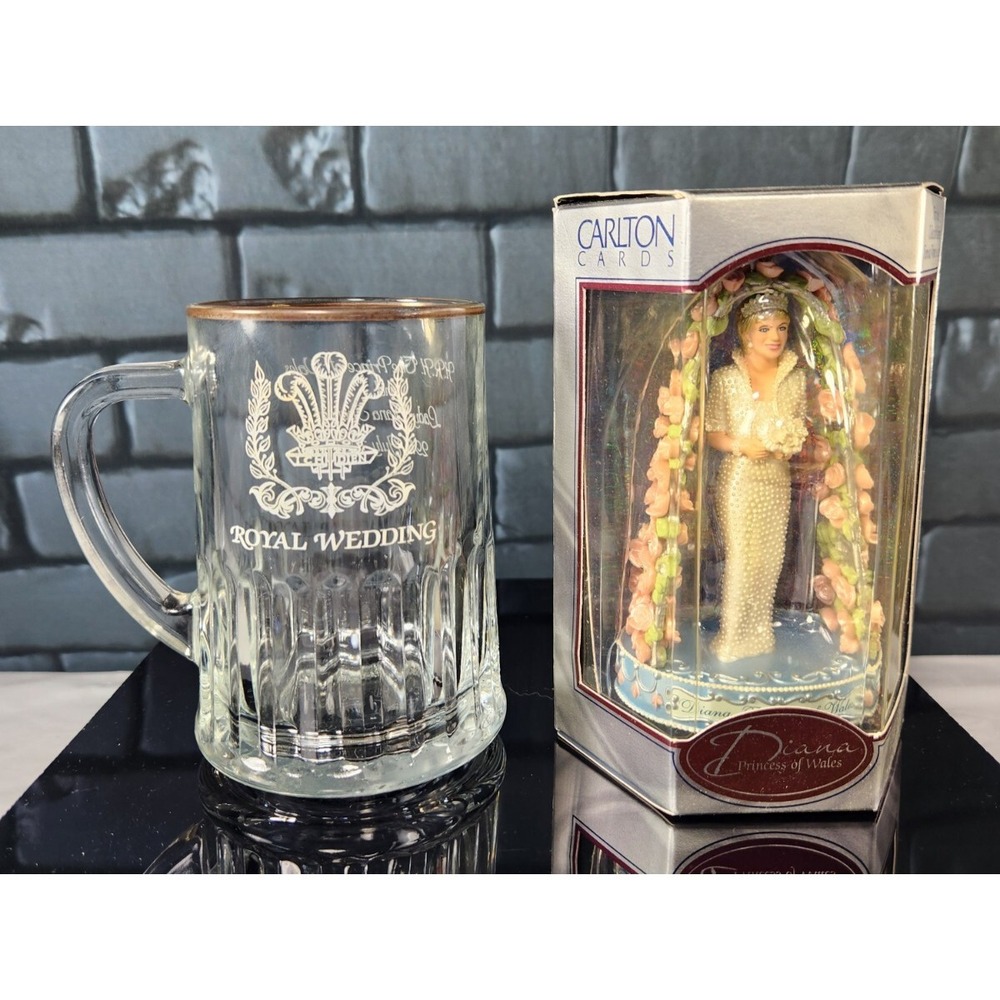 PRINCE  CHARLES  &  LADY DIANA‎ Wedding Commemorative Mug RARE + Di Ornament
